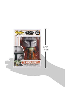 Funko Pop! Star Wars: The Mandalorian - Mandalorian Flying with The Child Grey