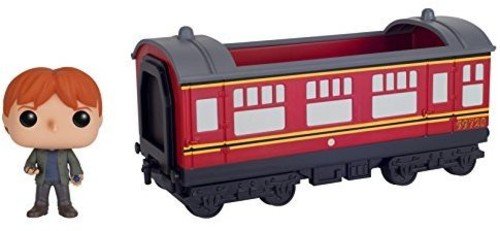 Funko POP Rides: Harry Potter - Hogwarts Express Train car with Ron Weasley Action Figure,Multi