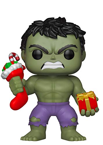 Funko Pop Marvel: Holiday - Hulk with Stocking Collectible Figure, Multicolor