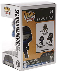 Funko POP Games: Halo Infinite - Mark V [B] with Blue Energy Sword with Chase, Multicolor, (59336)