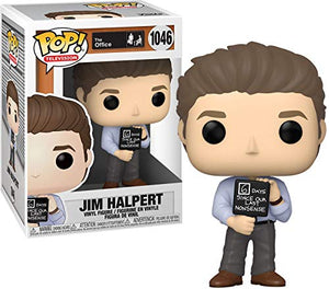 Funko Pop! TV: The Office - Jim with Nonsense Sign Blue, 3.75 inches