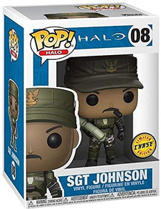Funko Pop! Games: Halo - Sergeant Johnson CHASE Variant Limited EditionVinyl Figure (Bundled with Pop Box Protector Case)