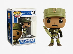 Funko POP! Games: Halo Sergeant Johnson (Styles May Vary) Collectible Figure, Multicolor