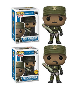 Funko POP! Games: Halo Sergeant Johnson (Styles May Vary) Collectible Figure, Multicolor