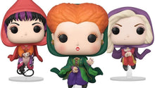 Load image into Gallery viewer, Funko Flying Hocus Pocus Collectors Set w/ Custom Pop Protector Case (4 Items)