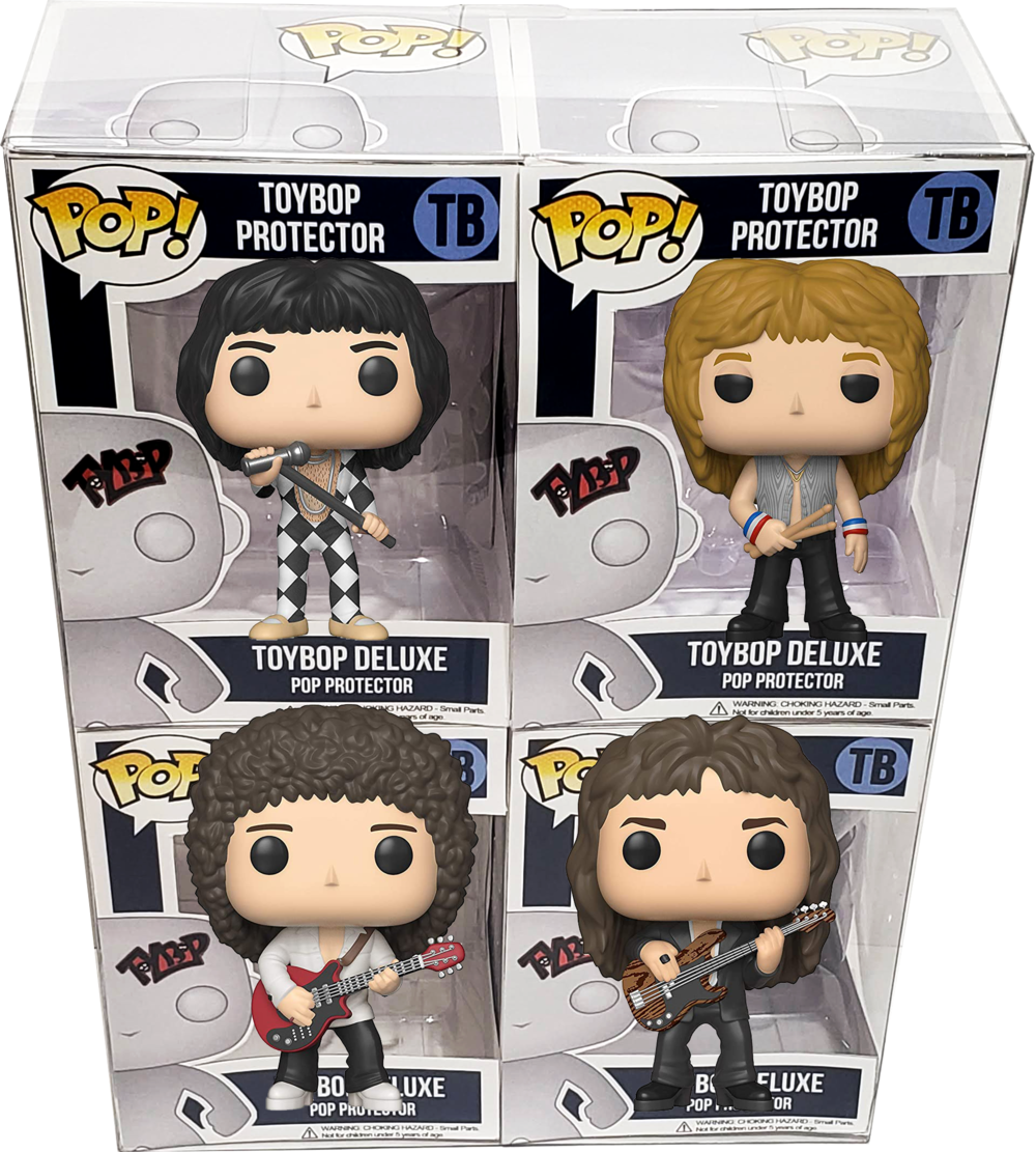 Funko Rocks Queen with Custom 4-Pop! Quad Protector Case
